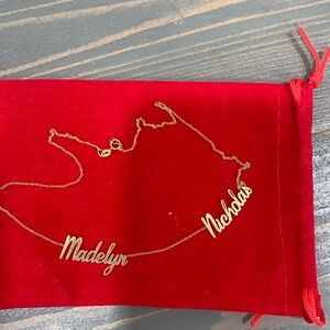 14kt SOLID Baby gold initial chain Madelyn and Nicholas